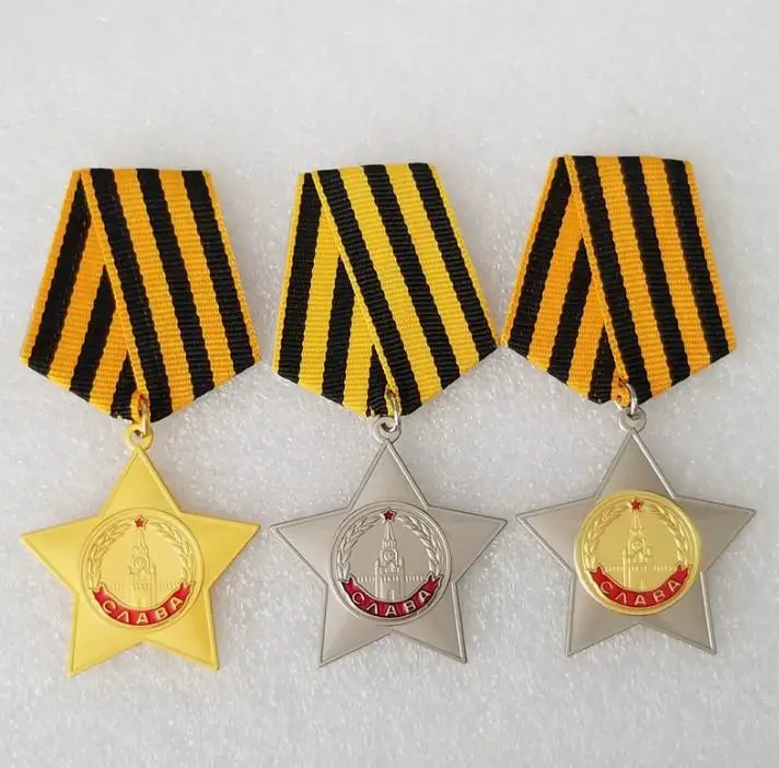 Medalha Soviética de Nível Honorário Putin Emblema Russo simbolizando Amy Navy Red Star Victory CCCP Medalha-