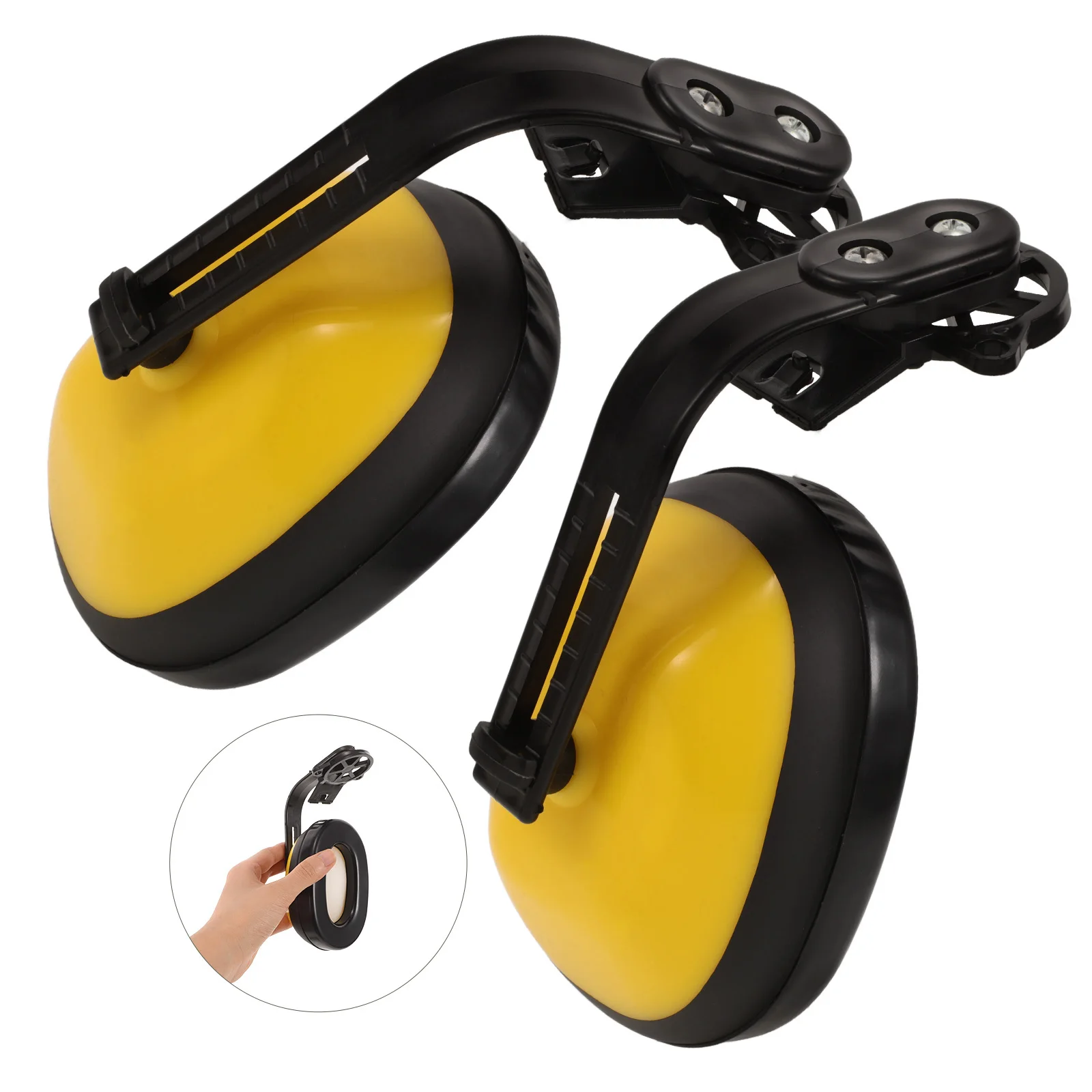 1Pair Noise Protection Ear Muffs for Hard Hat Comfortable Wear Industrial Hearing Safety Protector Construction Ear Protection