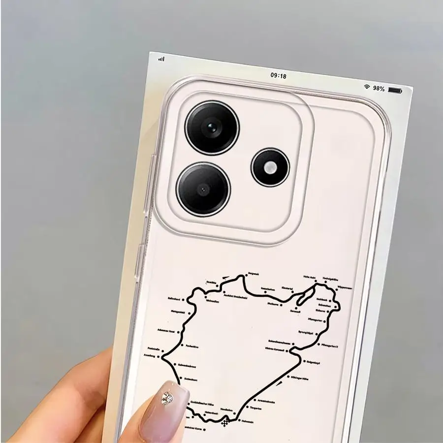 الفاخرة نوربورغرينغ الرياضة سباق كول لينة غطاء الهاتف الحال بالنسبة ل Xiaomi Redmi ملاحظة 11 13C 14 برو زائد 13 10S 14C A4 12 11S 9 9S