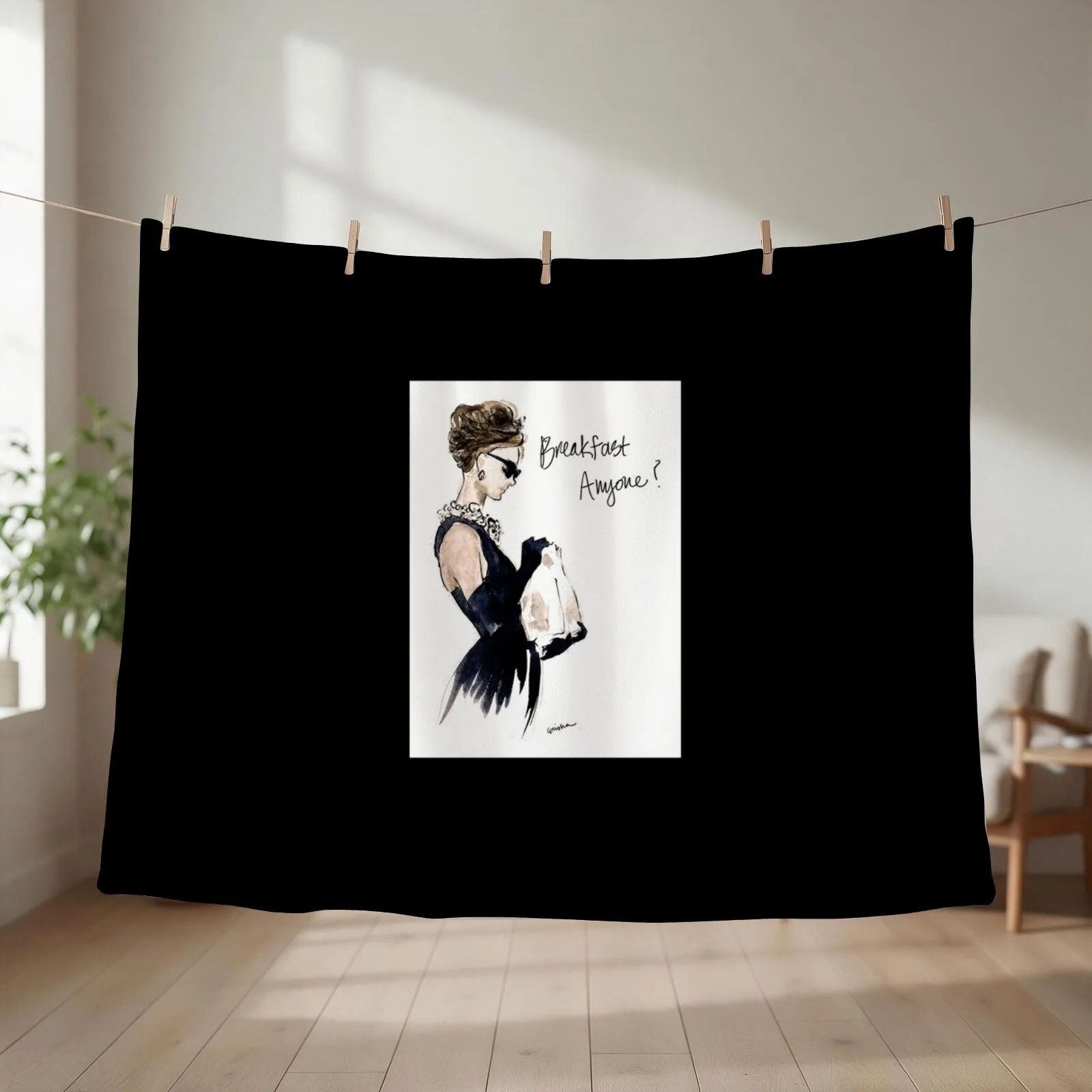 Andrey Hepburn(24 Throw Blanket couch cozy soft plush fuzzy picnic outdoor blanket