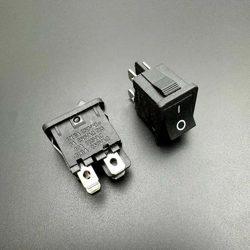 Paddle boat-shaped KEL-601 power switch button with 4 pins, 2 positions, 6A, 250V, button KCD1-104
