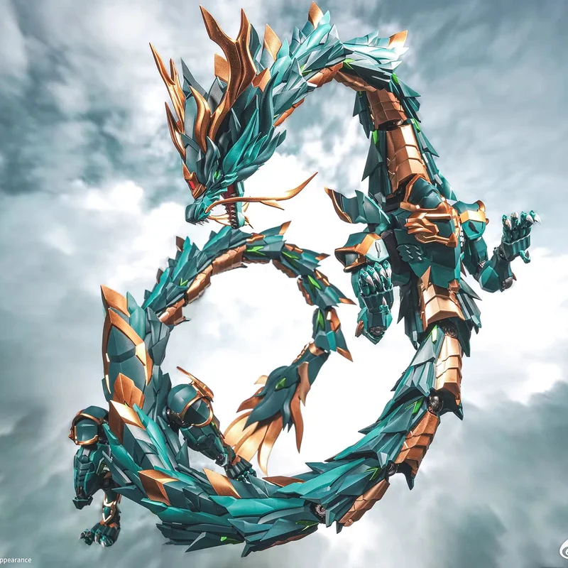 Stock Tibetan Dao Model National Innovation Mecha Qinglong 120cm Long Four Holy Beasts Moveable Finished Model Toy Figure