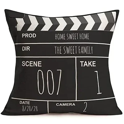 Retro Cinema Pillowcase Personalized Home Decorative Cushion Pillowcase Cushion Cover Cola Printed Pillowcase Suitable for Sofa