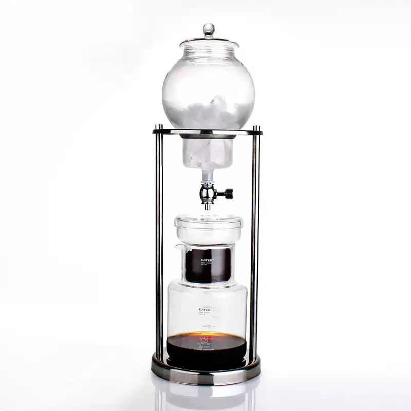 Japanese‑Style Iced Drip Coffee Pot, Stainless Steel Cold Drip Brewer, 5‑8 Cup /10 Cup Cold Brew Pot