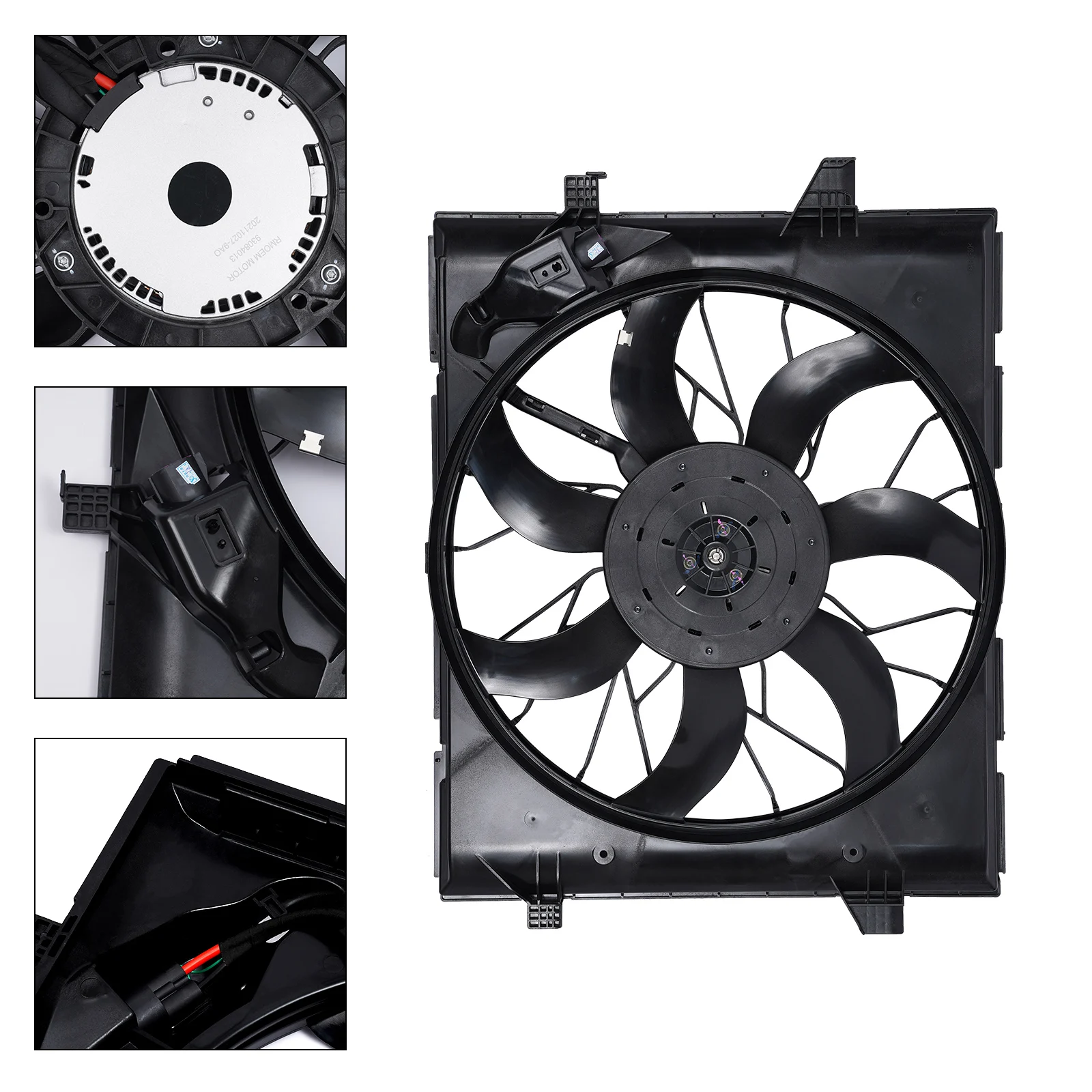 

Engine Cooling Fan Assembly 7-Blade Radiator Fan Low Noise Copper Core Motor Fan for 2014-2020 Grand Cherokee