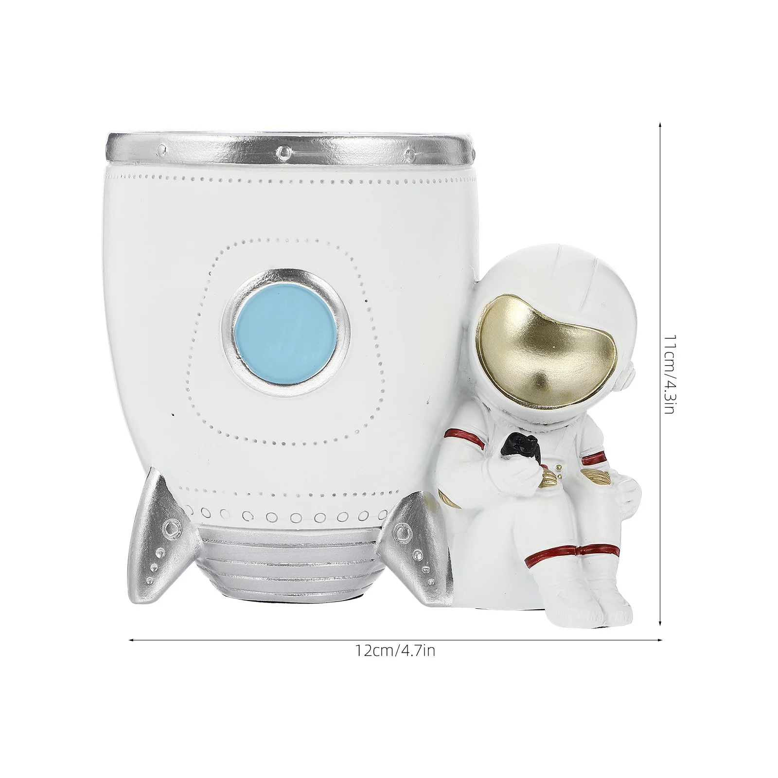 Resin Astronaut Desktop Pen Holder Decorative Stationery Storage Organizer for Home Office Resin Pen Holder