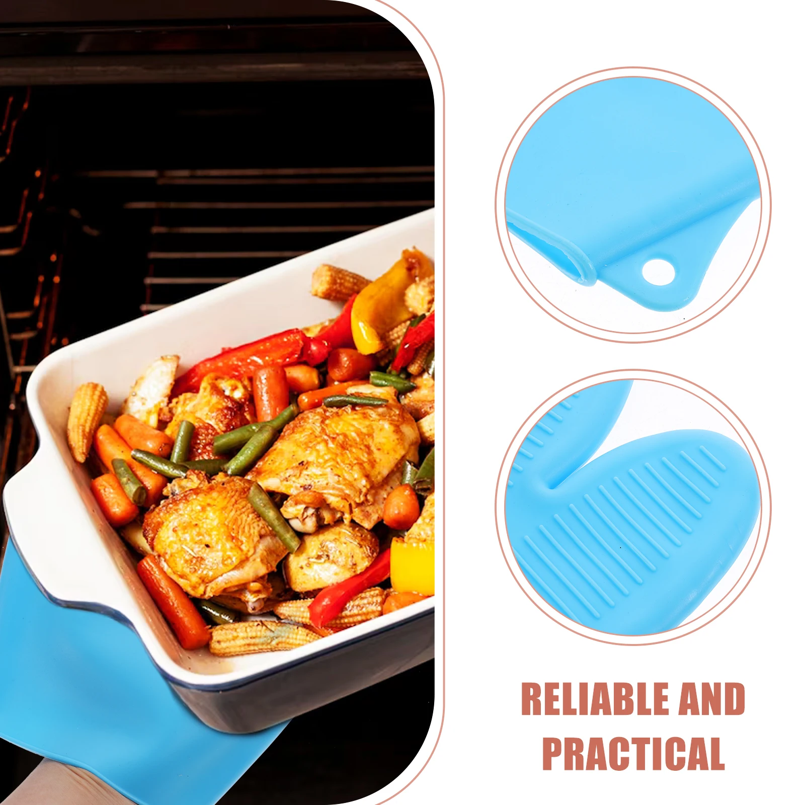 

Silicone Oven Mitts Anti-Scald Heat Resistant Non-Deformation Kitchen Gloves
