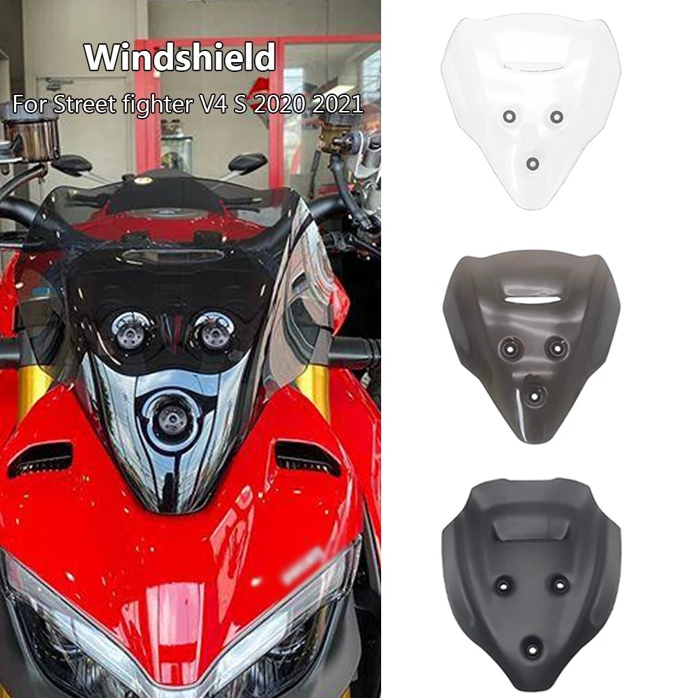 Motorcycle Windscreen Windshield Deflector Protector Wind Screen For DUCATI Streetfighter V4 V4S 2020 2021