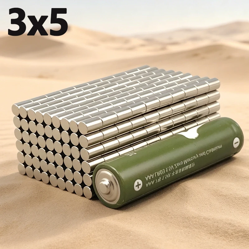 50-500pcs 3x5mm Magnet N35 NdfeB Permanent Magnetic Imanes Strong Neodymium Small Round Shape Magnet 3*5mm Accessory