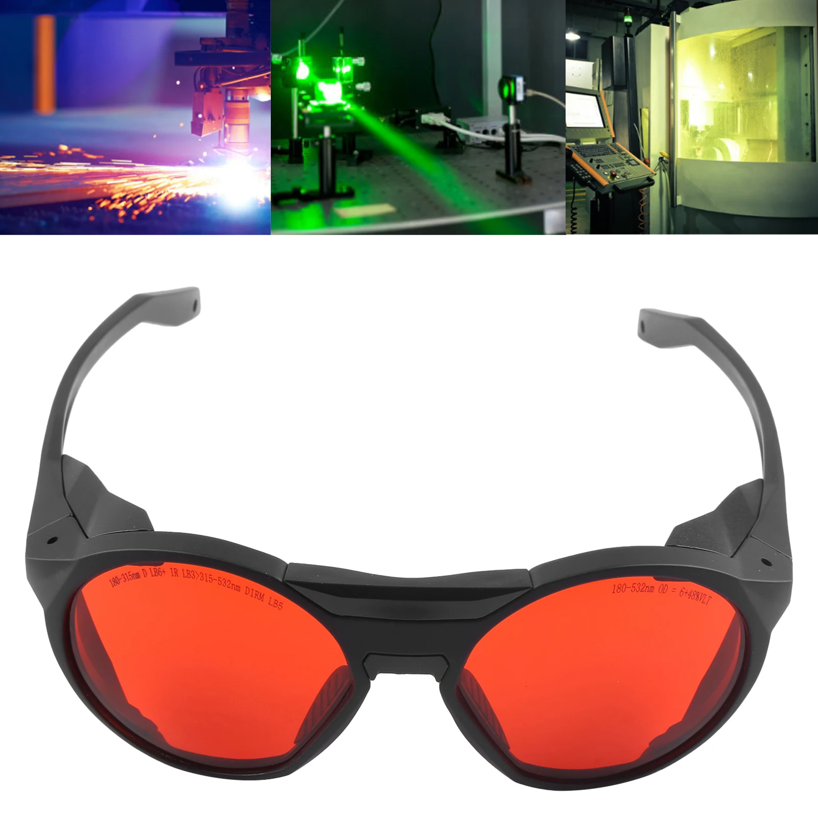 ZK40 180532nm Protective Goggles Professional AntiGreen Lasers Safety Eyeglasses Kit for Beauty