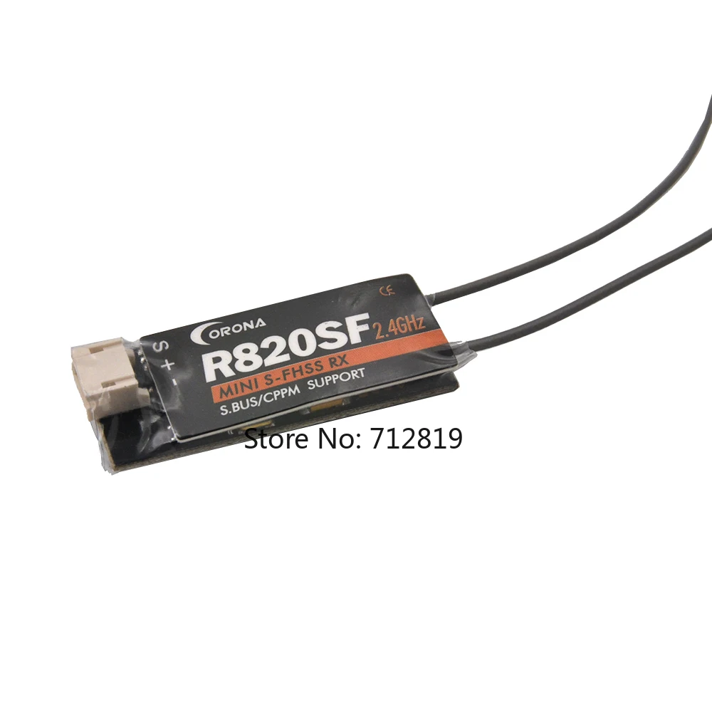 Corona RC R820SF Micro Futaba 2.4GHz S-FHSS/ FHSS Compatible Mini Micro S.bus Receiver for RC Drone