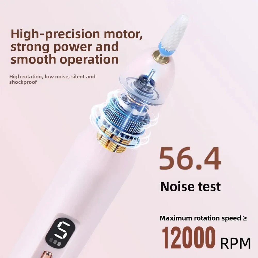 가벼운 전기 네일 폴리싱 도구 USB 충전 네일 그라인딩 머신 가정용