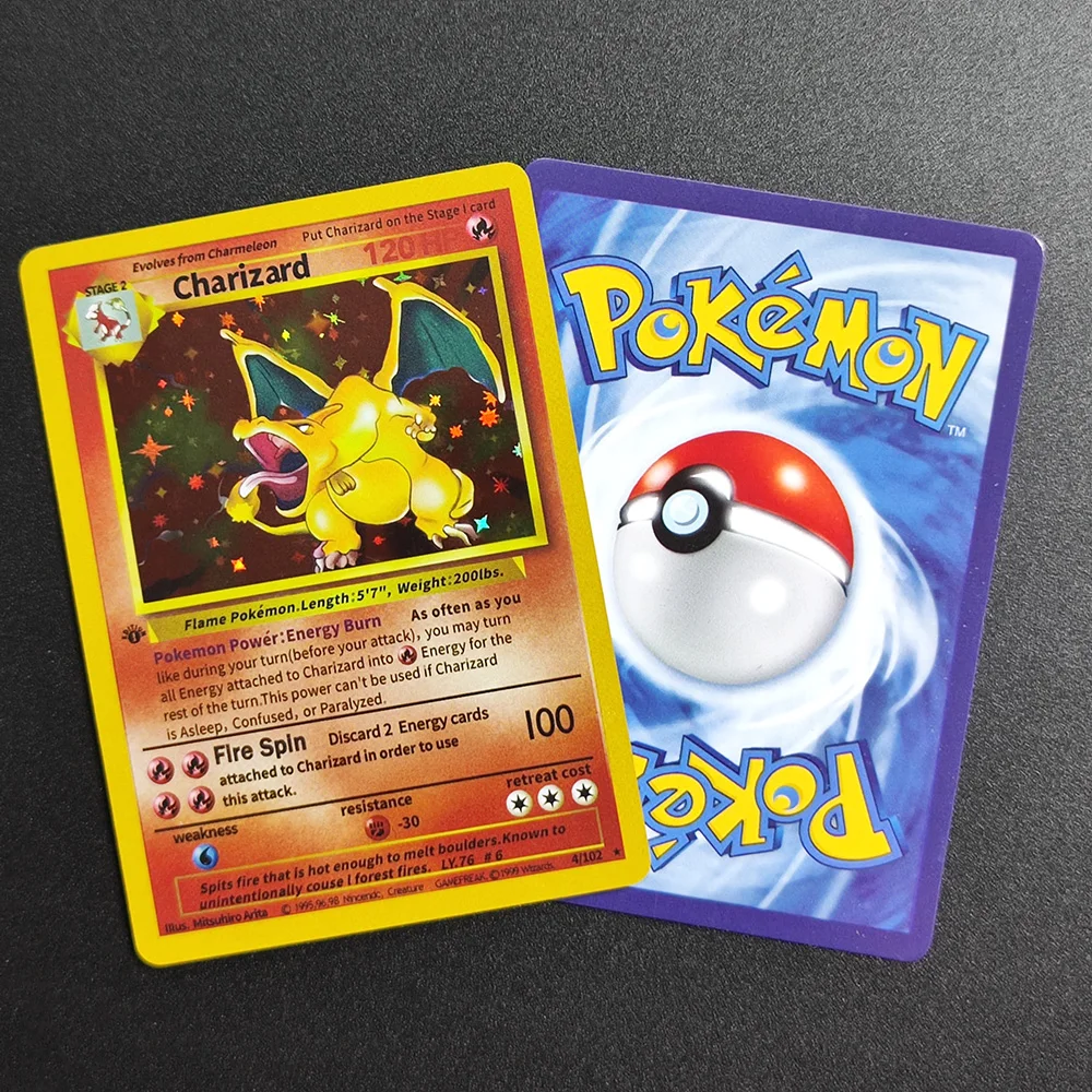 Jeu de cartes Pokemon PTCG, 1ère édition, Charizard Venusaur blastoise Mewtwo Raichu Holo, carte de Collection de jeu en anglais, DIY