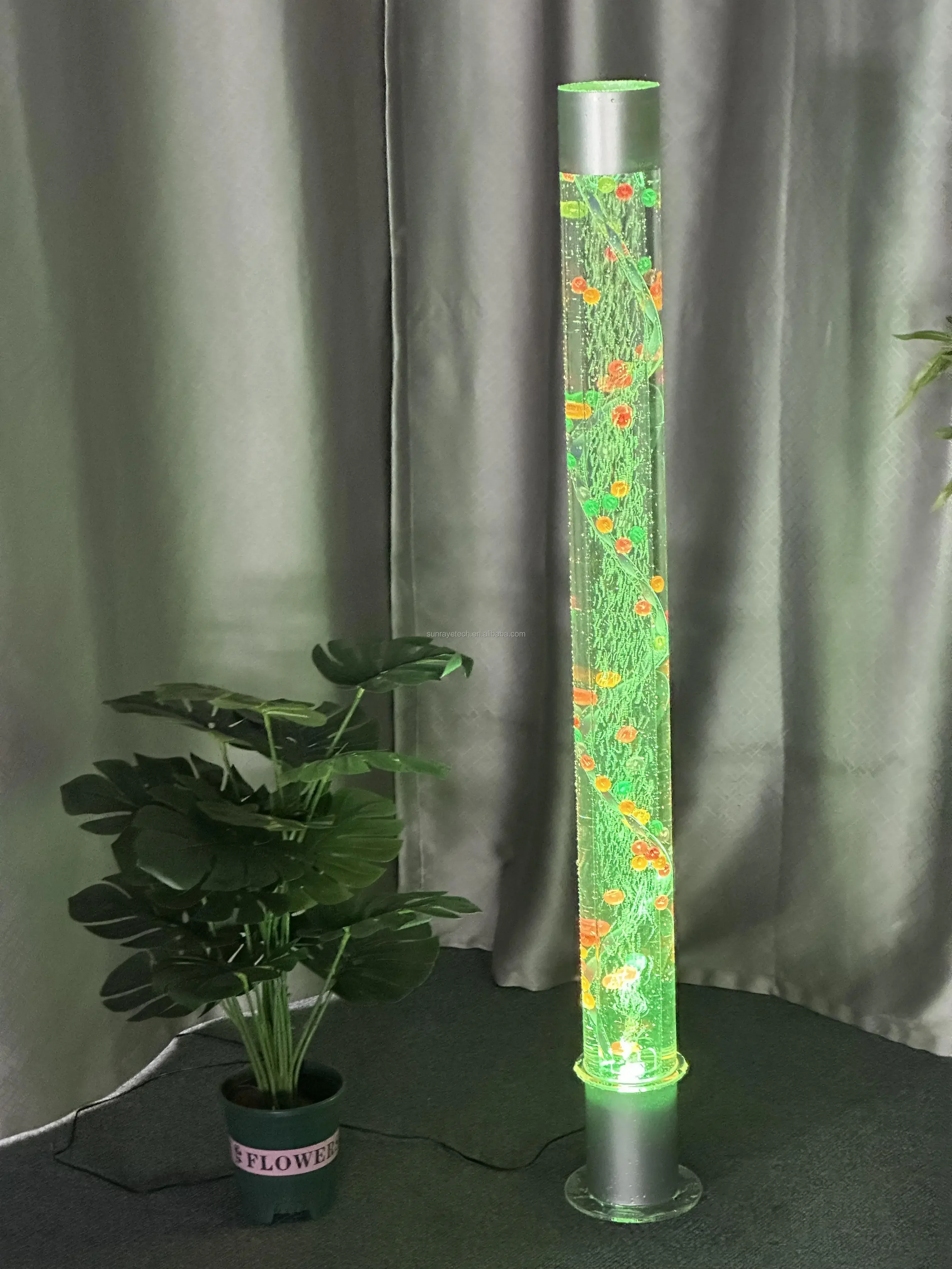 Floor standing LED Bubble Tube Cylinder water tube for home sensory items kids school education