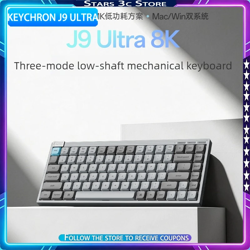 Keychron J9 Ultra Low Profile Mechanical Keyboard Wireless Tri