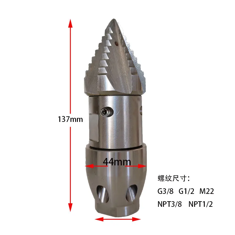 High Pressure Cleaning Dredge The Sewer Pipe of The Car Dredge The Stainless Steel Ceramic Nozzle