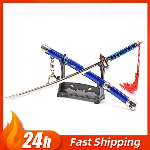 23cm/9.05in 애니메이션 게임 주변기기 Taijutsu Sheathed with Bounce Okumura Rin 금속 무기 모델 사무라이 검 공예 장식품 선물