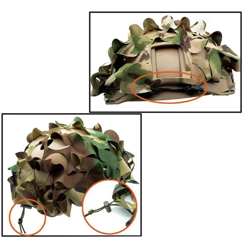 Cubierta de casco táctica Multicam con corte láser ligero para Airsoft - imagen 5