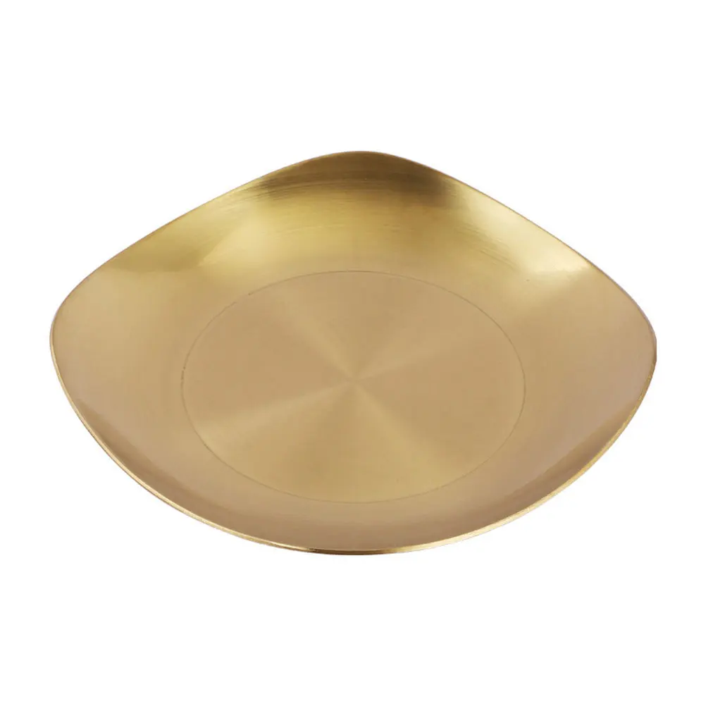 Plato de cena de acero inoxidable, plato pequeño para servir para salsa, inmersión, condimento, aperitivo, plato lateral, tazón coreano de pepinillos Kimchi, 1 ud.