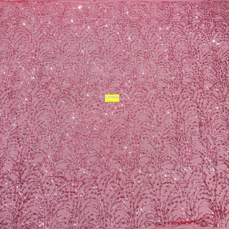 

10 Yards Red Fadhion Patterned Wedding Dress Fabric with Mesh Gold Spray Lace 150cm Wedding Party Spray gold Tull fabric