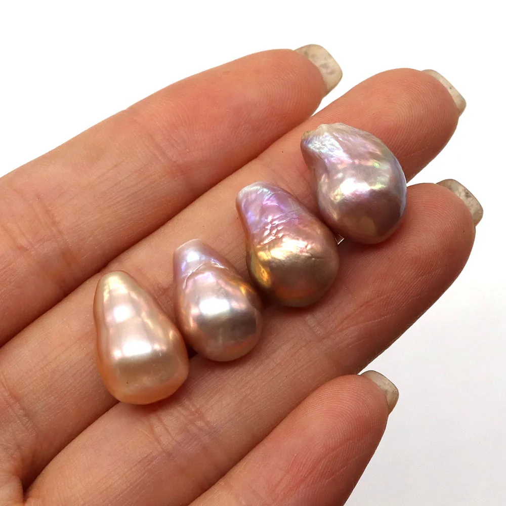 Natural Baroque Edison Pearl Beads for Jewelry Making Earrings Necklace Bracelet No Holes Purple Tail Beads Jewelry Accessories