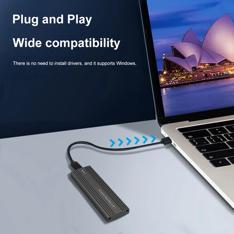 10Gbps NVME/SATA Dual Protocol SSD Enclosure SSD Case Box USB 3.1 Type To M.2 NGFF Pcie SSD External Enclosure image 3