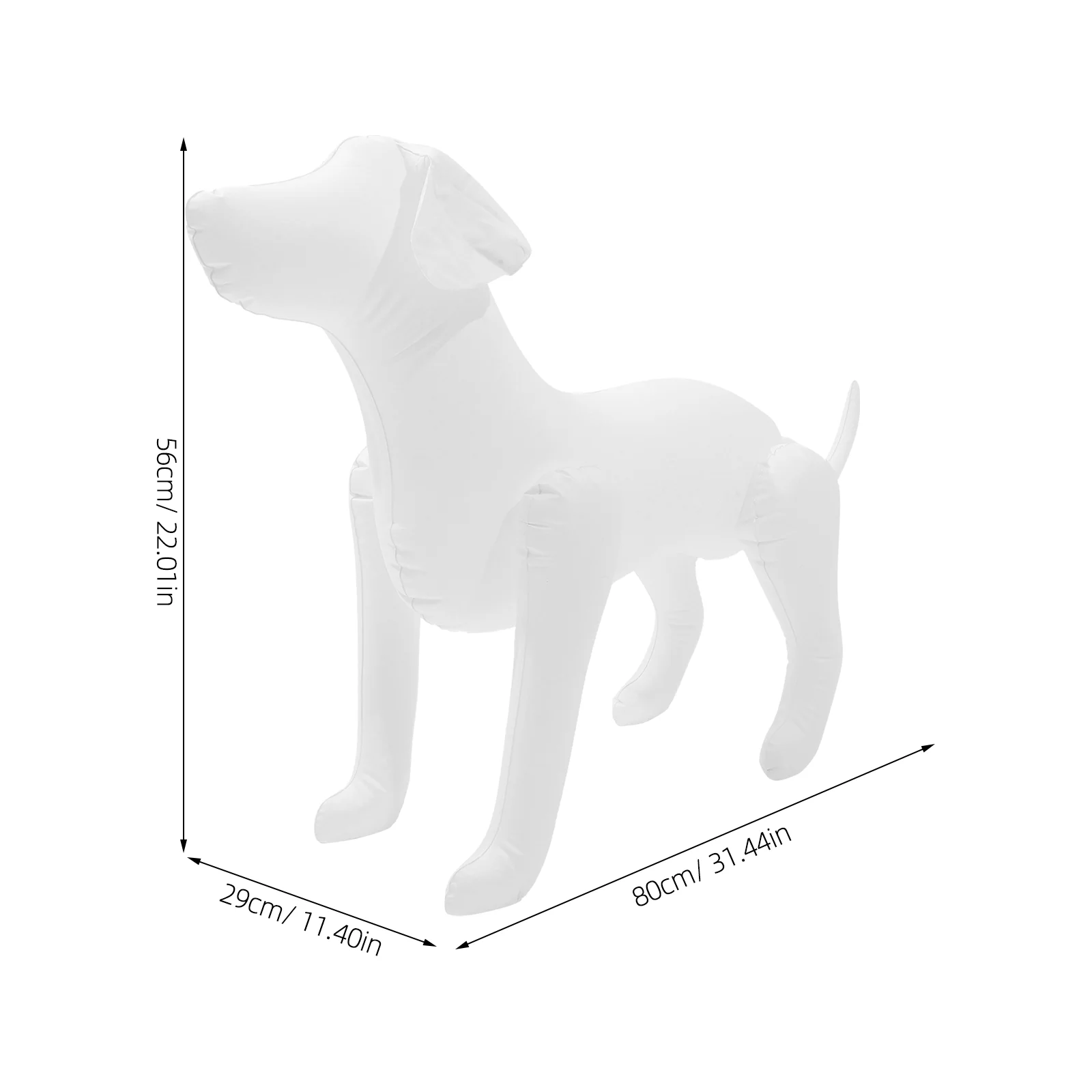 Pet Clothing Model Inflatable Mannequin Dog Display Stand Sculpture Dress Dog's Clothes