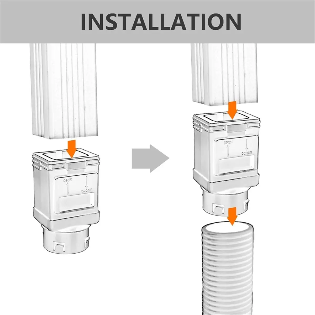 Light Weight Downspout Filter,Leaf Removers,Downspout Filters, Downspout Screen Filters,2X3 and 3X4 Drainpipe, (2-Pack Black)