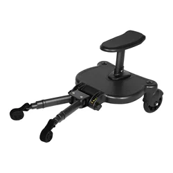 Universal Stroller Footboard Adapter Pram Auxiliary Trailer Kids Standing Plate with Detachable Seat Load 55lb for 3-7 Years Old