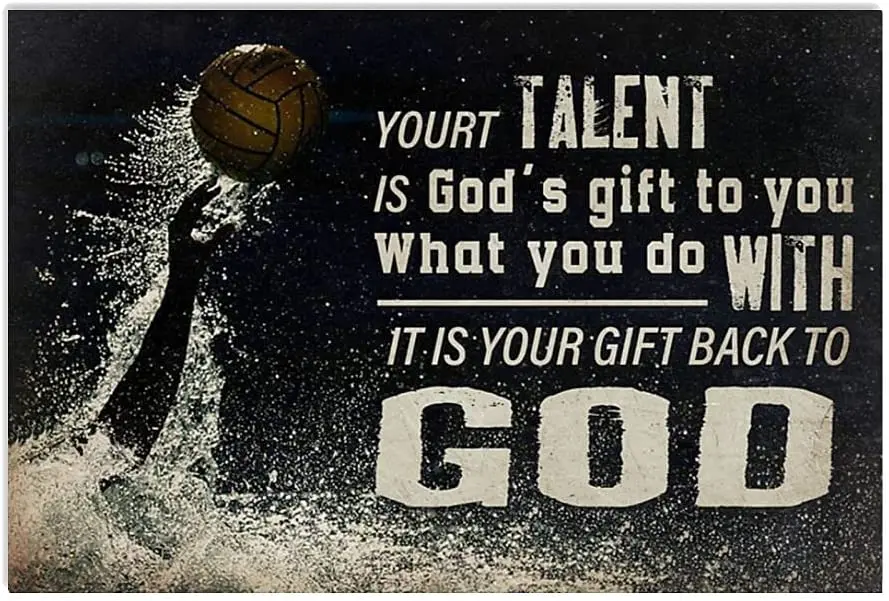 Eeypy Tin Sign Funny Your Talent is God is Gift to You What Sign Wall Decor Home Decor The Best Gift for Others Vintage sign