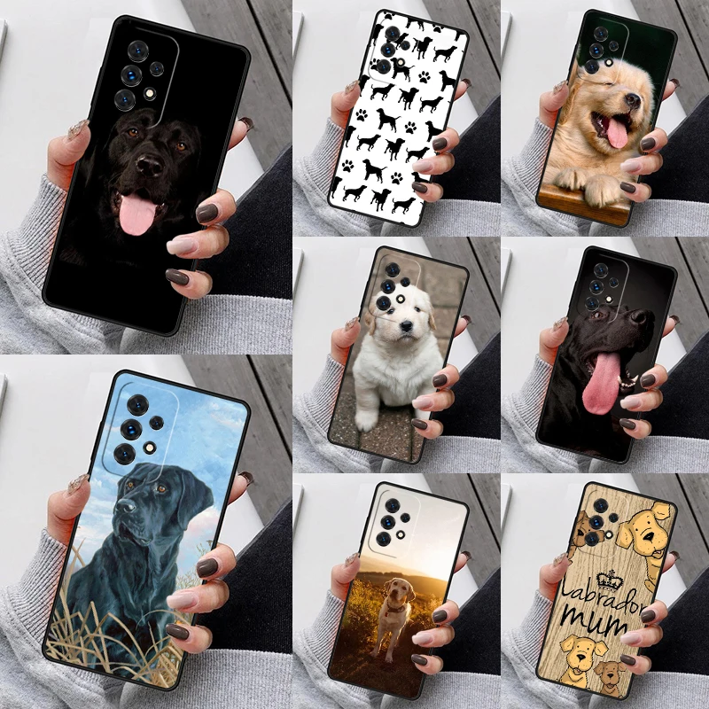 Labrador collage Cute Puppy Print Phone Cases Funda For Samsung Galaxy A13 A53 A73 A12 A22 A32 A52 A51 A71 A80 A91 Coque