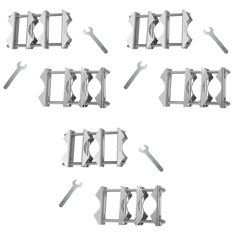 

【Must-Haves】6 PCS Double Antenna Mast Clamp V Jaw Block With Bolts Mast To Mast Clamp,Patio Umbrella Holder Heavy Duty Pole To P
