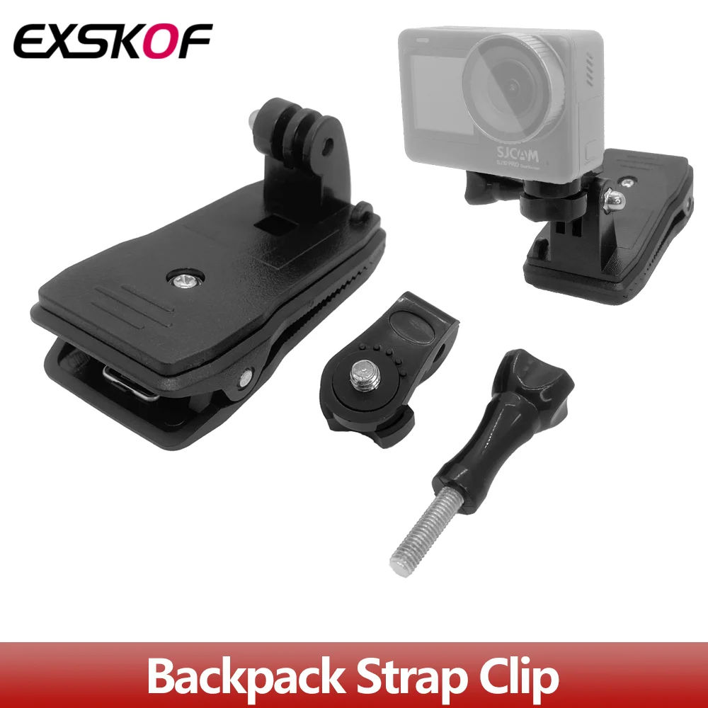 Backpack Strap Clip 360 Degree Rotation Hat Belt Clamp Mount For Gopro Hero 12 11 10 9 insta360 X4 X3 Action Camera Accessories