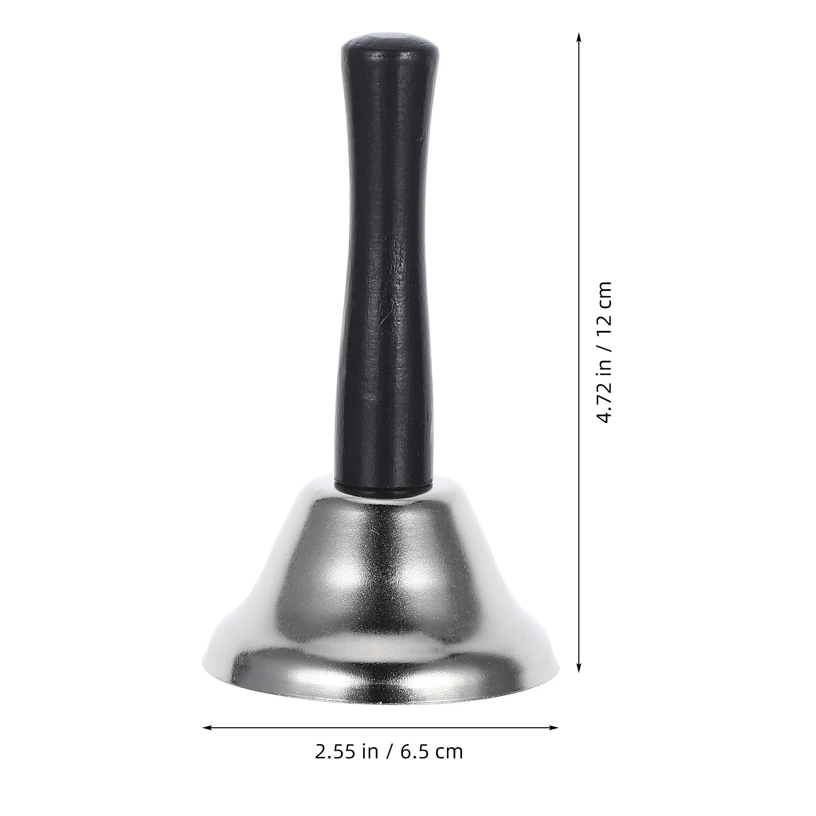 جرس يدوي لعيد الميلاد معدني ذهبي مصقول من الحديد مقبض خشبي خفيف الوزن قوي للمنزل والمدرسة والفندق وديكور الحفلات سانتا للأطفال #6