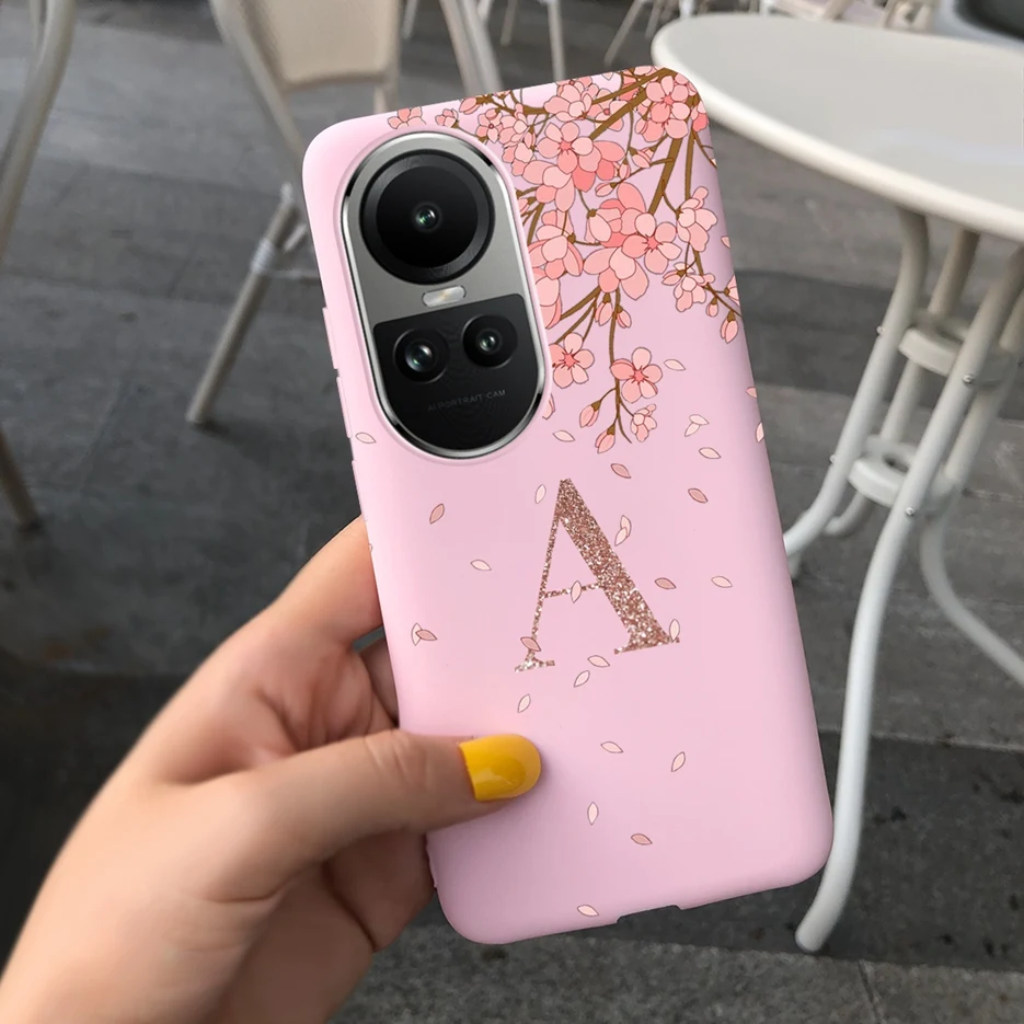 For Oppo Reno10 Case Cute Crown Letters Cover Soft Silicone Phone Case For Oppo Reno 10 Pro Plus Reno10 Pro+ Fundas Coque Bumper image 2