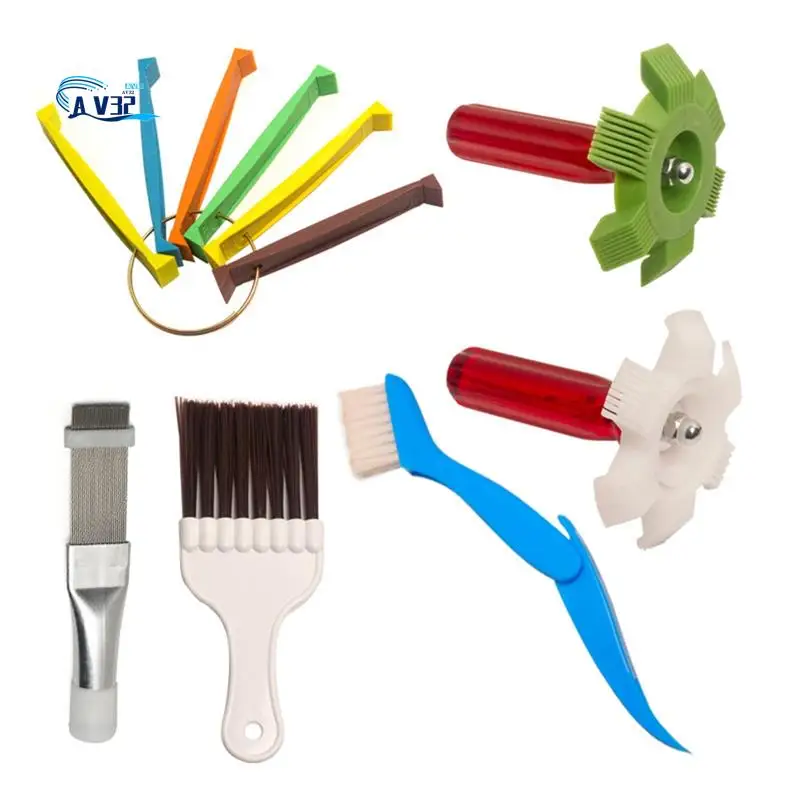 

AV32-Universal Car Radiator Condenser Fin Comb Sets Air Conditioner Coil Straightener Hand Cleaning Tool Auto Cooling