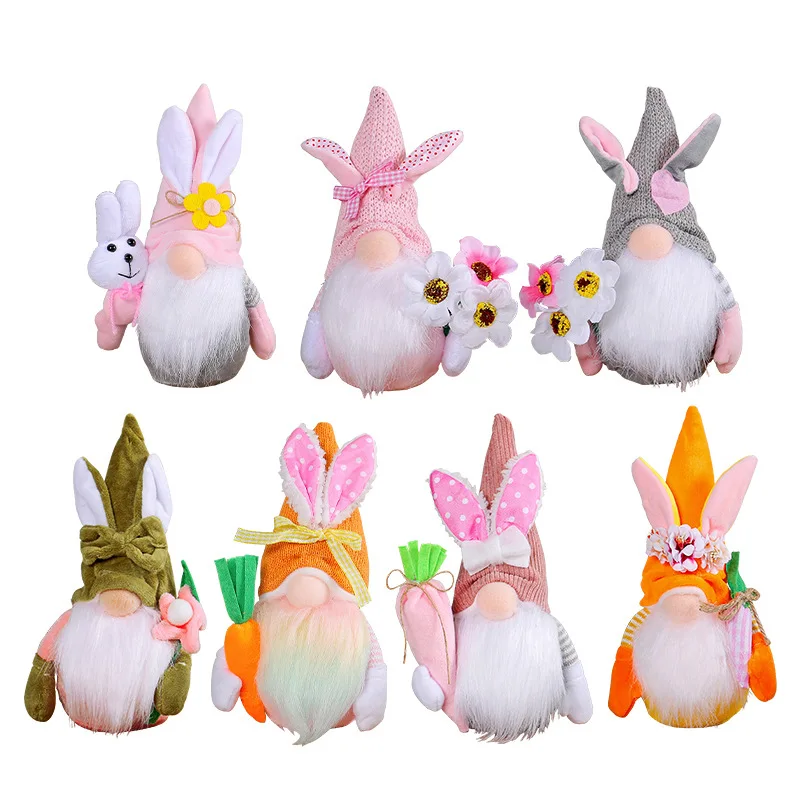 

Faceless Doll Easter Bunny Easter Atmosphere Decoration Children's Small Gifts Home Showcase Desktop Decoration Festival Props