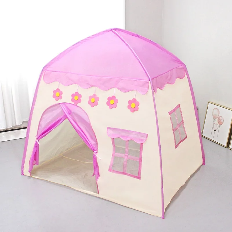 女の子と男の子のためのおもちゃプレイテント、プリンセスシアター、屋内ピンク