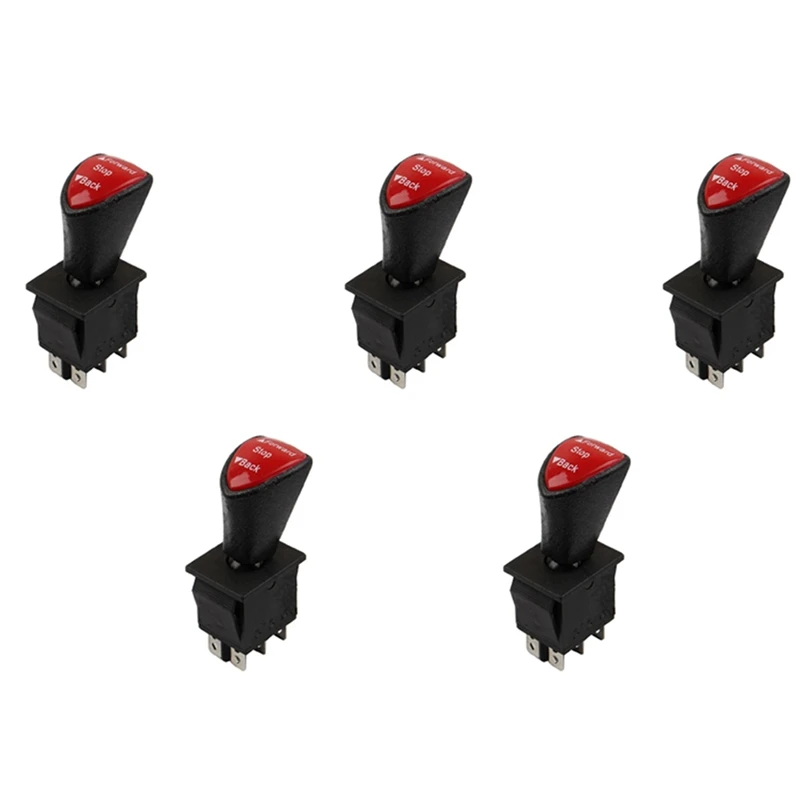 5X Forward-Stop-Back DPDT 6Pin Latching Slide Rocker Switch KCD4-604-6P Car Switch