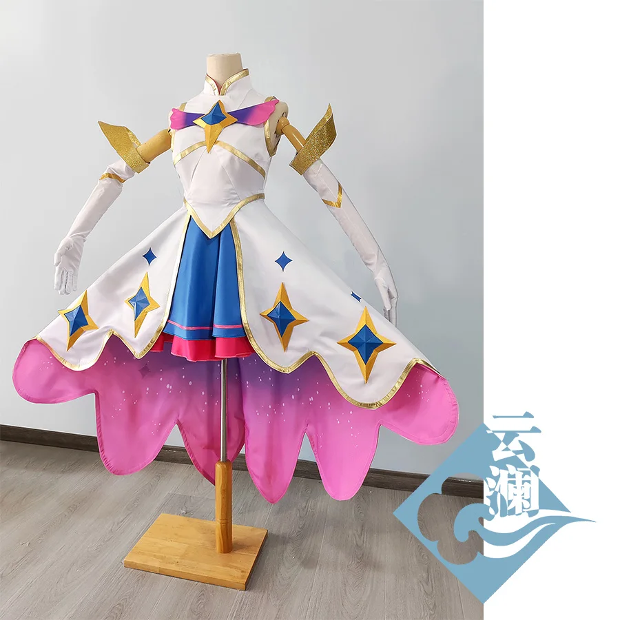 

Anime Game LOL KDA Gwen Star Guardians Pink Uniform Lolita Party Dress Women Cosplay Costume Halloween Free Shipping 2022 New