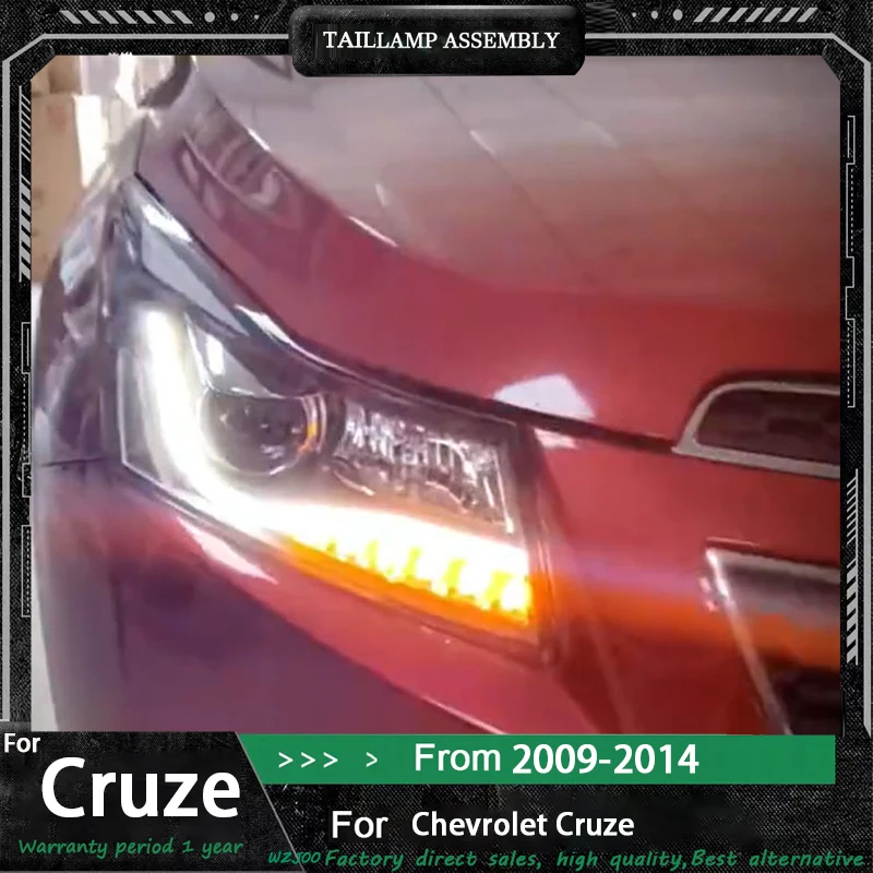 

Car Styling Head Lamp for Chevrolet Cruze Headlights 2009-2014 LED Headlight LED DRL Projector Lens Dynamic Car Light Assembly