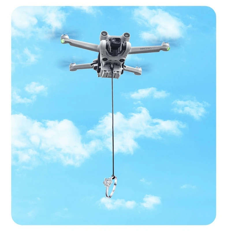 Payload Air Drop Thrower for Mini 3/Mini 3 Pro Drone Payload Delivery Drop Drone Gift Rescue Supplies Dropper Device