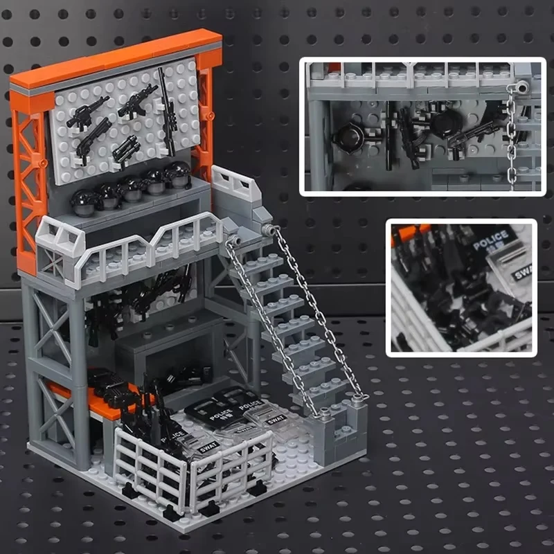 第二次世界大戦 MOC 軍事モデルビルディングブロック要塞ブロックハウスドイツ砲兵士車両フィギュア武器アクセサリーおもちゃレンガ T08