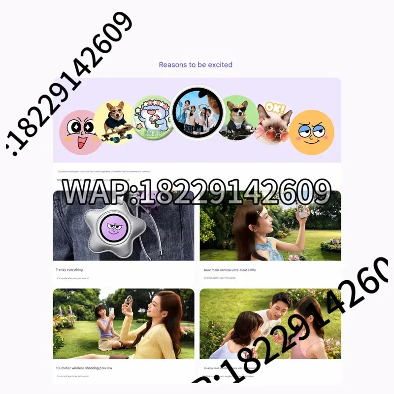 OPPO Bubble Magnetic Selfie Screen Mini Wireless Phone Rear for for OPPO Find X9/X8 / Reno16/15/14 series