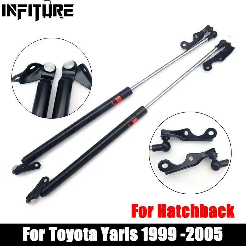 2 szt. Siłowniki pneumatyczne bagażnika tylnej klapy bagażnika wsporniki podnośników 6896059025 6896059026 do hatchbacka Toyota Yaris 1999 2000 2001-2005