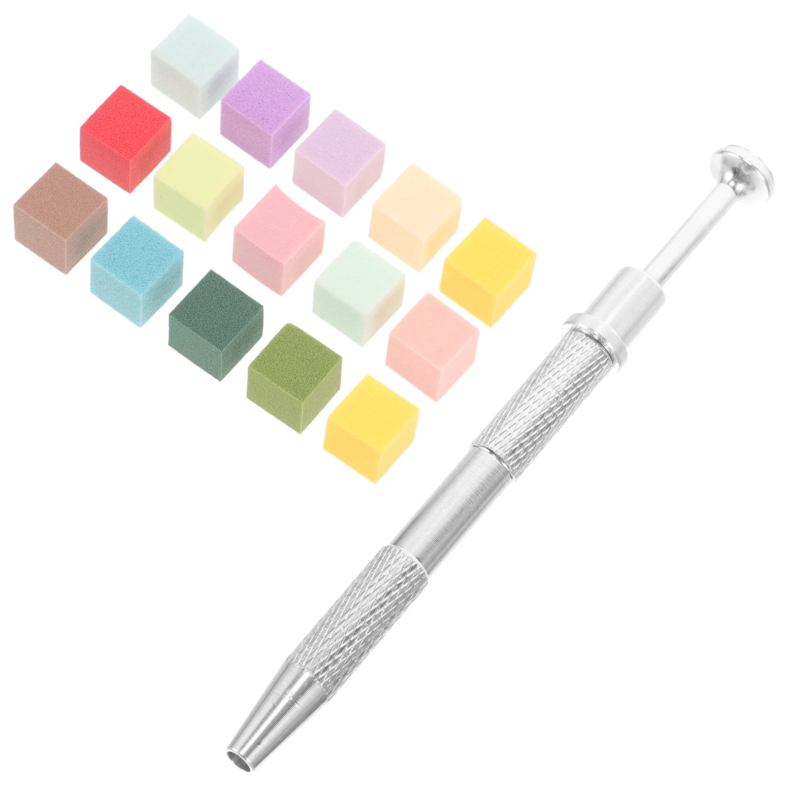 1 ensemble 1 ensemble d'éponges à ongles pour le décoloration des couleurs, outil de mélange doux, conception de manucure avec Kit d'outils de saisie à 4 broches