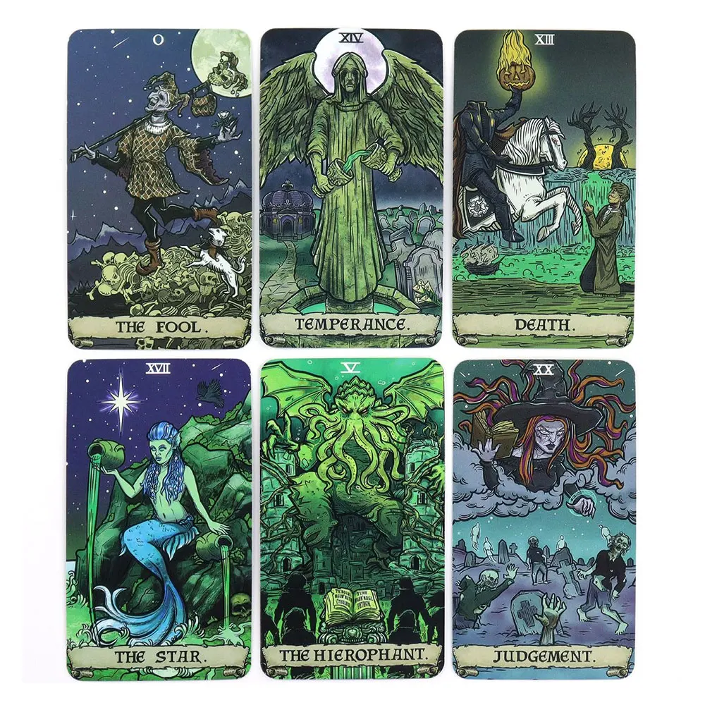 Hot selling Terror Tarot Oracle Card Leisure Fortune Divination Party Entertainment Chess Card Game Tarot 22 Card Deck