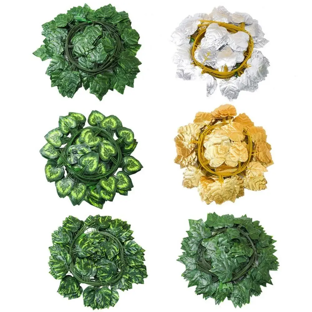 12 قطعة من أوراق الشجر الاصطناعية المقلدة على شكل أوراق شجر ديكور من البلاستيك DIY نباتات معلقة مصنوعة يدويًا ومرنة #6