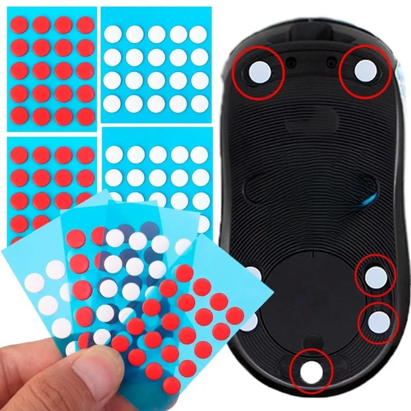 

20-100Pcs 6mm Diameter Small Dots Universal Mouse Skates DIY Mice Glide Feet ICE Control Speed Version For Rubberized Mouse