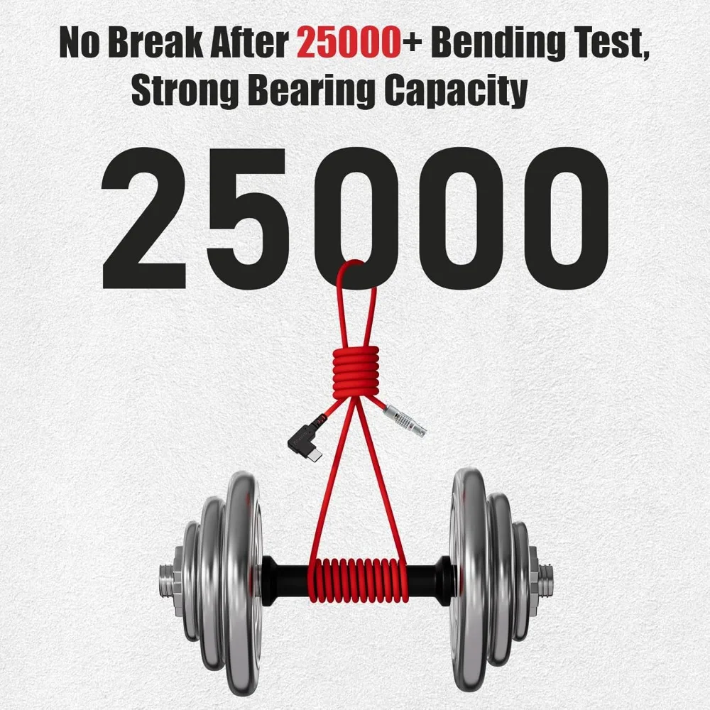 

Кабели Alvin под прямым углом USB-C Type-C на 2-контактный кабель питания для быстрой зарядки 12 В для Blackmagic Pyxis, ультрамягкий, 45 см | 17,7 дюймов